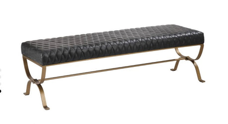 Teatro Bench Antique Black by Moe's Home at Eve Furniture