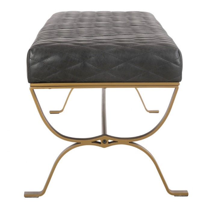 Teatro Bench Antique Black by Moe's Home at Eve Furniture