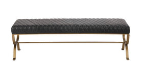 Teatro Bench Antique Black by Moe's Home at Eve Furniture