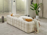 Teddy Cream Sectional Sofa by Furnia at Eve Furniture