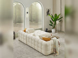 Teddy Cream Sectional Sofa by Furnia at Eve Furniture