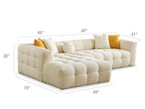 Teddy Cream Sectional Sofa by Furnia at Eve Furniture