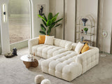 Teddy Cream Sectional Sofa by Furnia at Eve Furniture