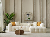 Teddy Cream Sectional Sofa by Furnia at Eve Furniture