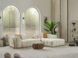 Teddy Cream Sectional Sofa by Furnia at Eve Furniture