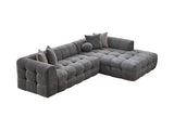 Teddy Sectional Sofa Grey by Furnia at Eve Furniture