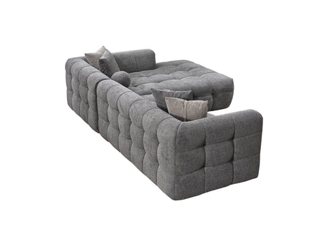 Teddy Sectional Sofa Grey by Furnia at Eve Furniture