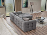 Teddy Sectional Sofa Grey by Furnia at Eve Furniture