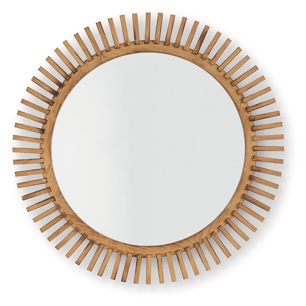 Tedwell Brown Accent Mirror by Ashley at Eve Furniture