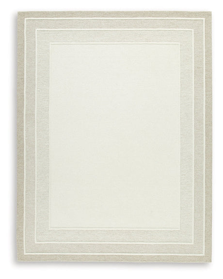 Teelgan Ivory/Tan Extra Large Rug by Ashley at Eve Furniture