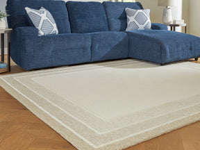 Teelgan Ivory/Tan Large Rug by Ashley at Eve Furniture