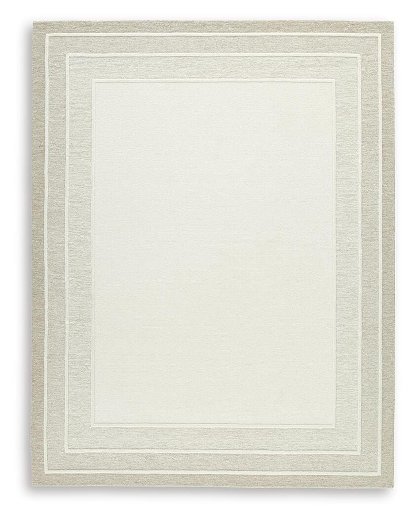 Teelgan Ivory/Tan Large Rug by ASHLEY FURNITURE at Eve Furniture