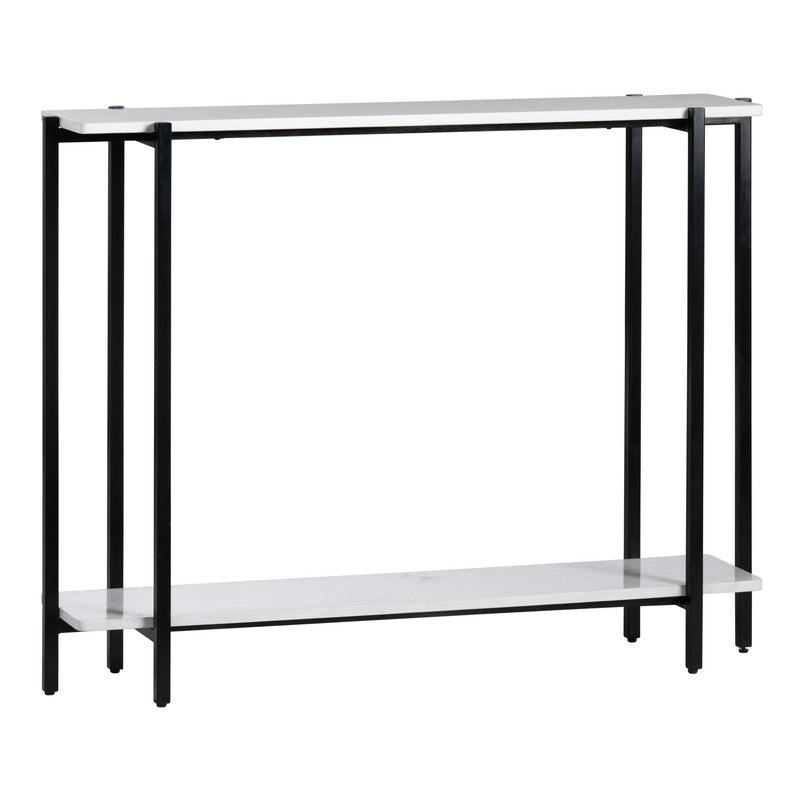 Teeter White/Black Console Table by Crestview at Eve Furniture