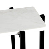 Teeter White/Black Console Table by Crestview at Eve Furniture