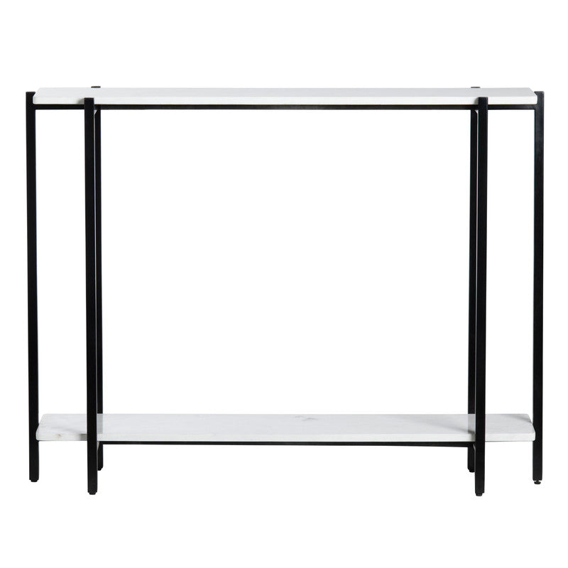 Teeter White/Black Console Table by Crestview at Eve Furniture
