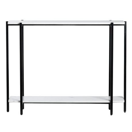 Teeter White/Black Console Table by Crestview at Eve Furniture