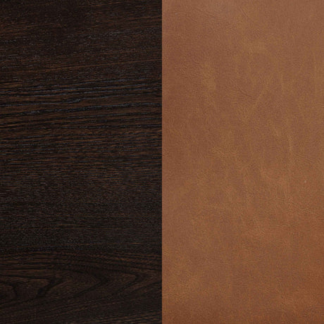 Tegan Cognac Faux Leather Upholstered Dining Side Chair (Set of 2) by Coaster at Eve Furniture