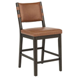 Tegan Faux Leather Upholstered Counter Height Chair Cognac (Set of 2) by Coaster at Eve Furniture