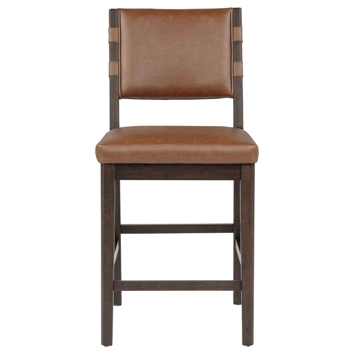Tegan Faux Leather Upholstered Counter Height Chair Cognac (Set of 2) by Coaster at Eve Furniture