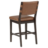 Tegan Faux Leather Upholstered Counter Height Chair Cognac (Set of 2) by Coaster at Eve Furniture