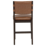 Tegan Faux Leather Upholstered Counter Height Chair Cognac (Set of 2) by Coaster at Eve Furniture