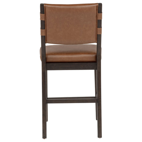 Tegan Faux Leather Upholstered Counter Height Chair Cognac (Set of 2) by Coaster at Eve Furniture