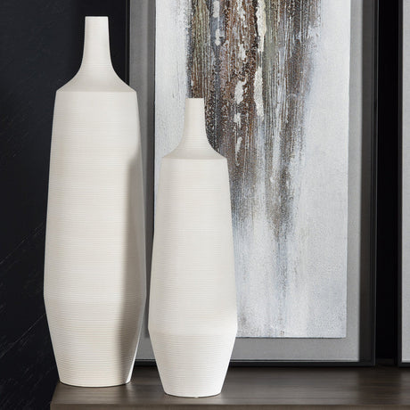 Tegan White Vase by Crestview at Eve Furniture