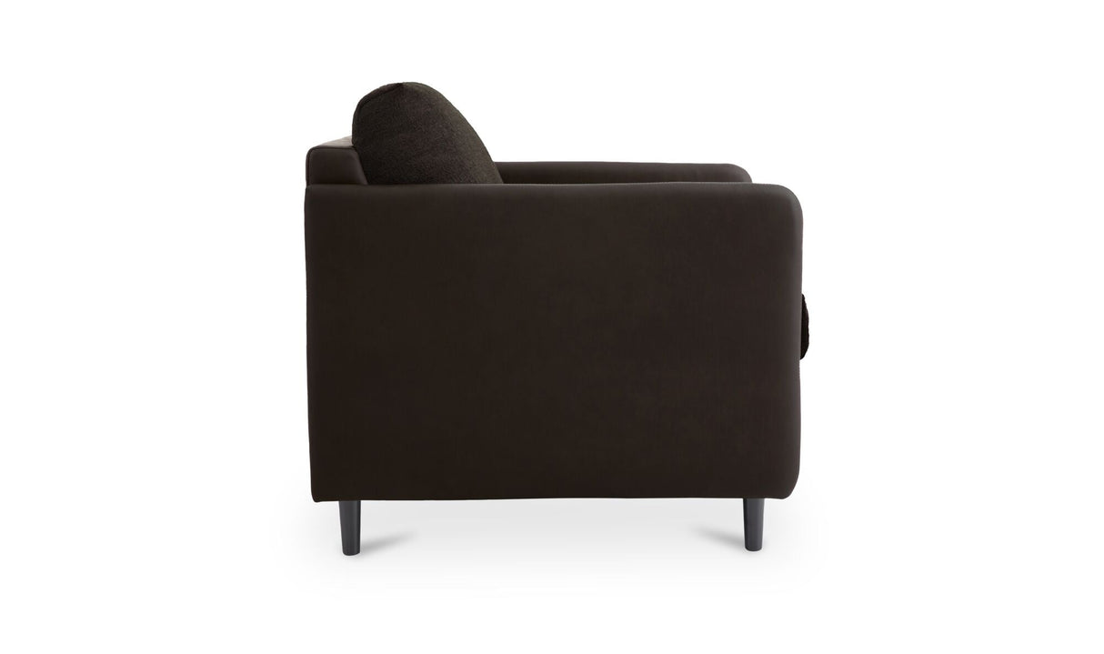 Teller Accent Chair Warm Black by Moe's Home at Eve Furniture