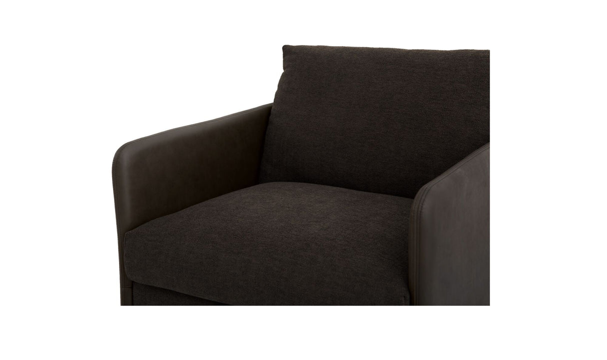 Teller Accent Chair Warm Black by Moe's Home at Eve Furniture