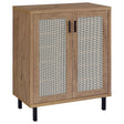 Teller Natural Oak 2-Door Shoe Storage Cabinet by Coaster at Eve Furniture