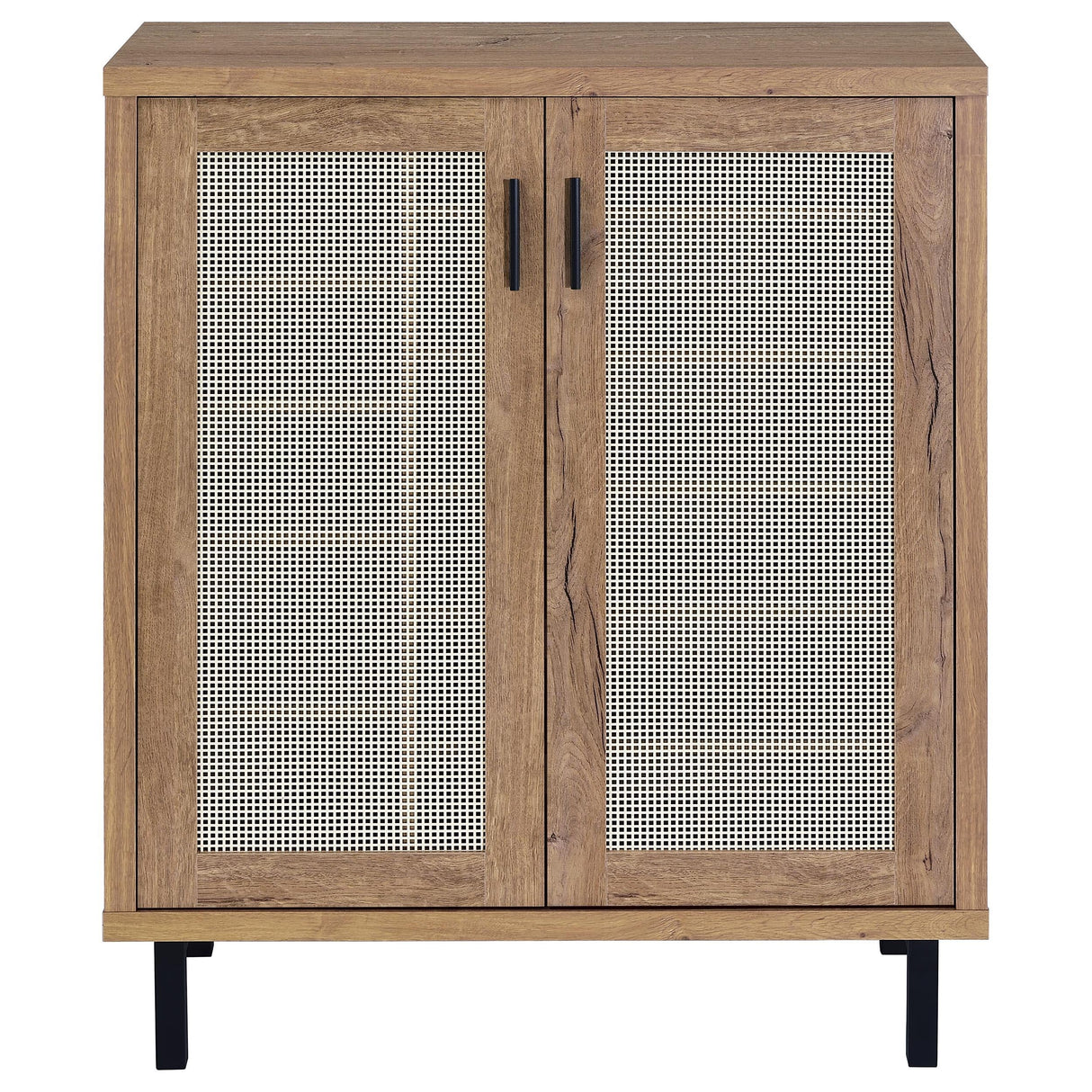 Teller Natural Oak 2-Door Shoe Storage Cabinet by Coaster at Eve Furniture