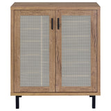 Teller Natural Oak 2-Door Shoe Storage Cabinet by Coaster at Eve Furniture