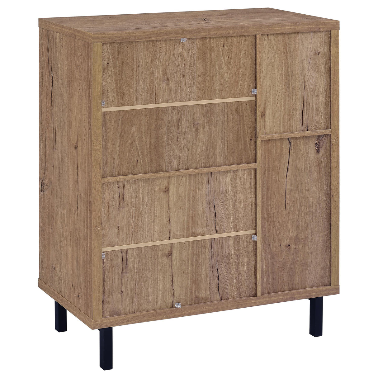 Teller Natural Oak 2-Door Shoe Storage Cabinet by Coaster at Eve Furniture