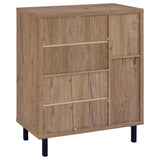 Teller Natural Oak 2-Door Shoe Storage Cabinet by Coaster at Eve Furniture