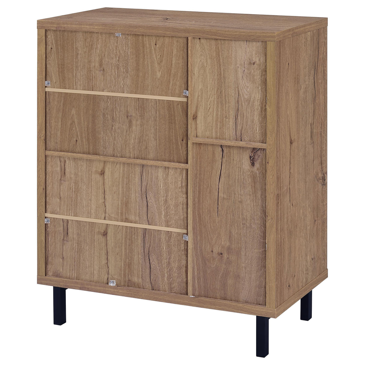 Teller Natural Oak 2-Door Shoe Storage Cabinet by Coaster at Eve Furniture