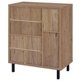 Teller Natural Oak 2-Door Shoe Storage Cabinet by Coaster at Eve Furniture