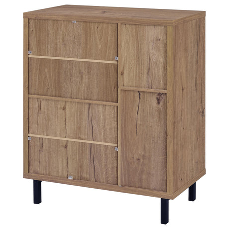 Teller Natural Oak 2-Door Shoe Storage Cabinet by Coaster at Eve Furniture