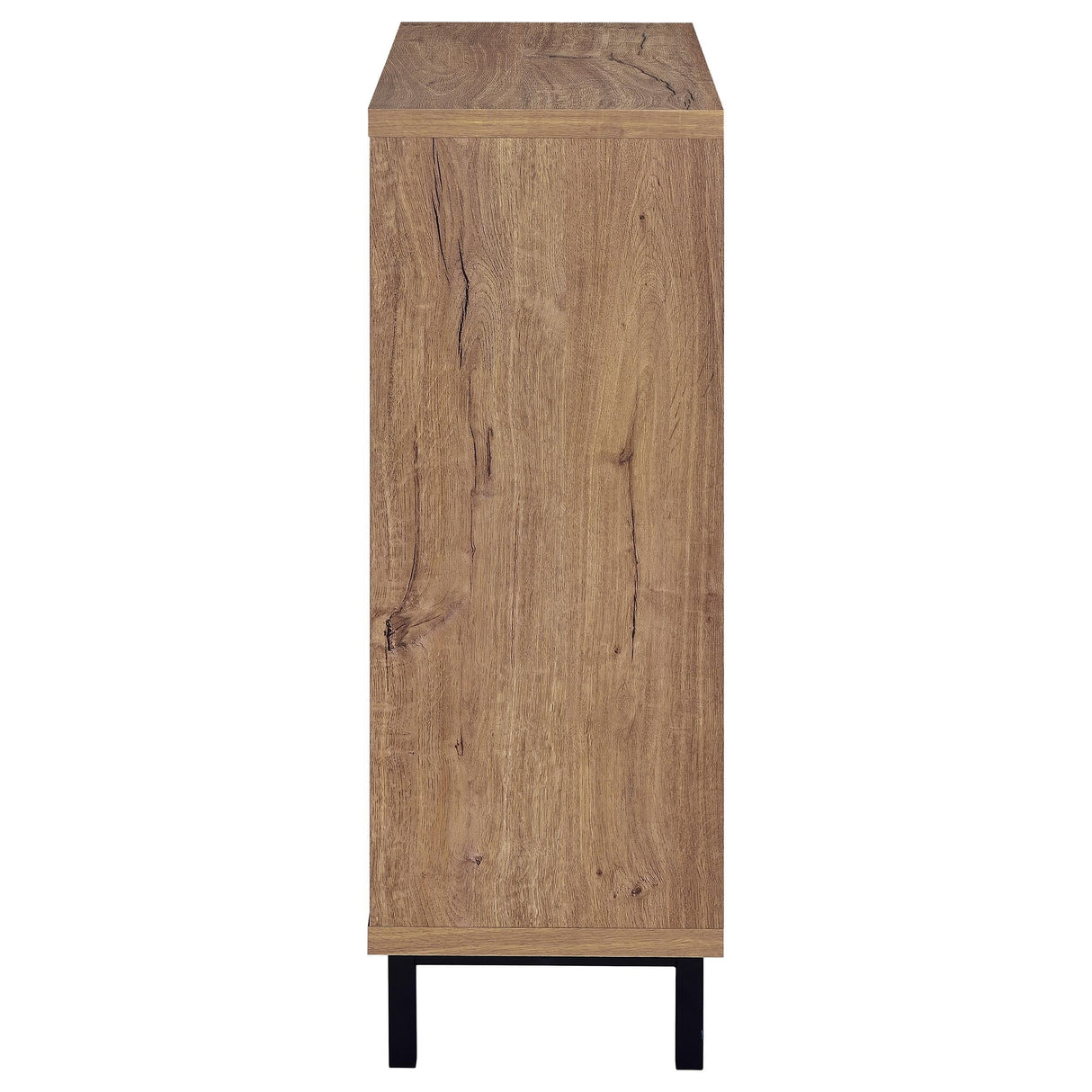 Teller Natural Oak 2-Door Shoe Storage Cabinet by Coaster at Eve Furniture