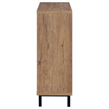 Teller Natural Oak 2-Door Shoe Storage Cabinet by Coaster at Eve Furniture