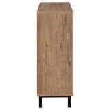 Teller Natural Oak 2-Door Shoe Storage Cabinet by Coaster at Eve Furniture