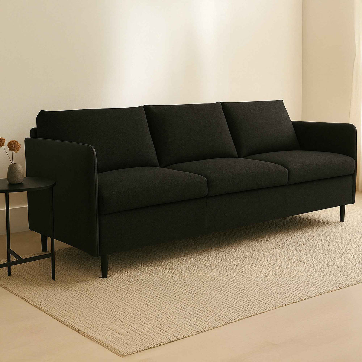 Teller Warm Black Sofa by Moe's Home at Eve Furniture