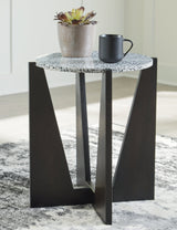 Tellrich Black/White Accent Table