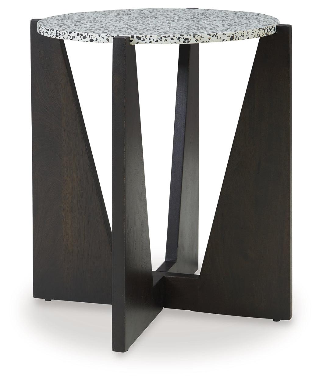 Tellrich Black/White Accent Table by Ashley at Eve Furniture