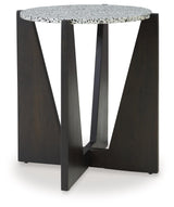 Tellrich Black/White Accent Table by Ashley at Eve Furniture