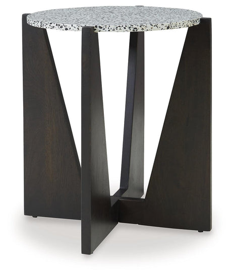 Tellrich Black/White Accent Table by Ashley at Eve Furniture