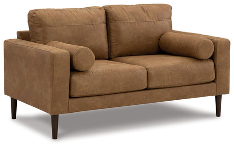 Telora Caramel Loveseat by Ashley at Eve Furniture