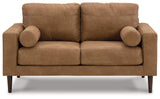 Telora Caramel Loveseat by Ashley at Eve Furniture