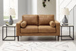 Telora Caramel Loveseat by Ashley at Eve Furniture
