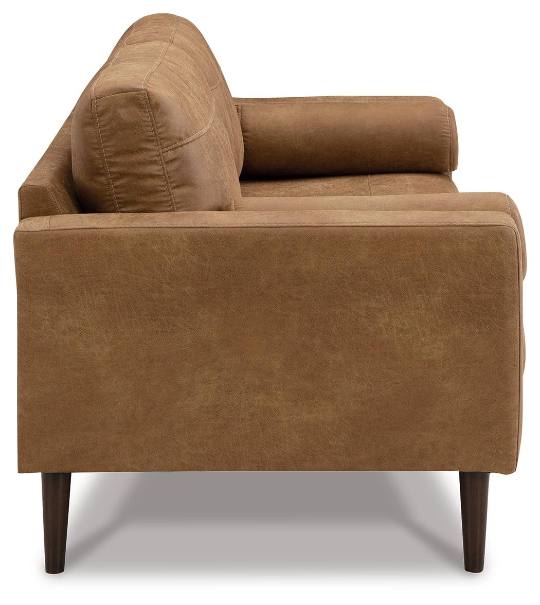 Telora Caramel Sofa by Ashley at Eve Furniture