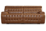 Temmpton Chocolate 2-Piece Power Reclining Sectional Loveseat by Ashley at Eve Furniture